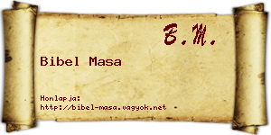 Bibel Masa névjegykártya